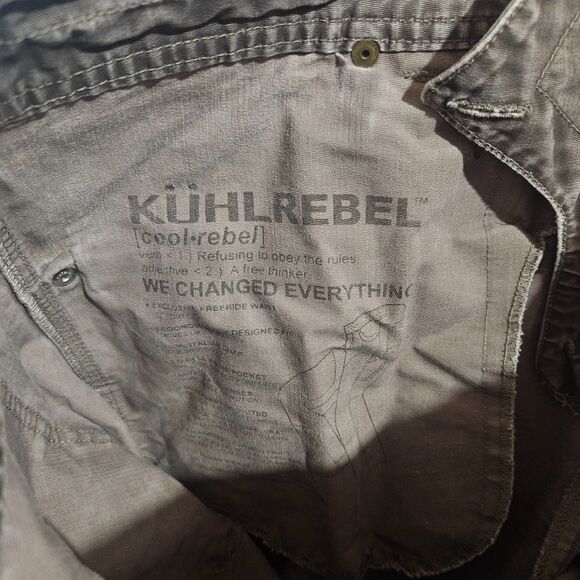 KUHL REBEL 36X32 Coated Cotton Cargo Double Knee Pants Rugged Hunting - Picture 9 of 12
